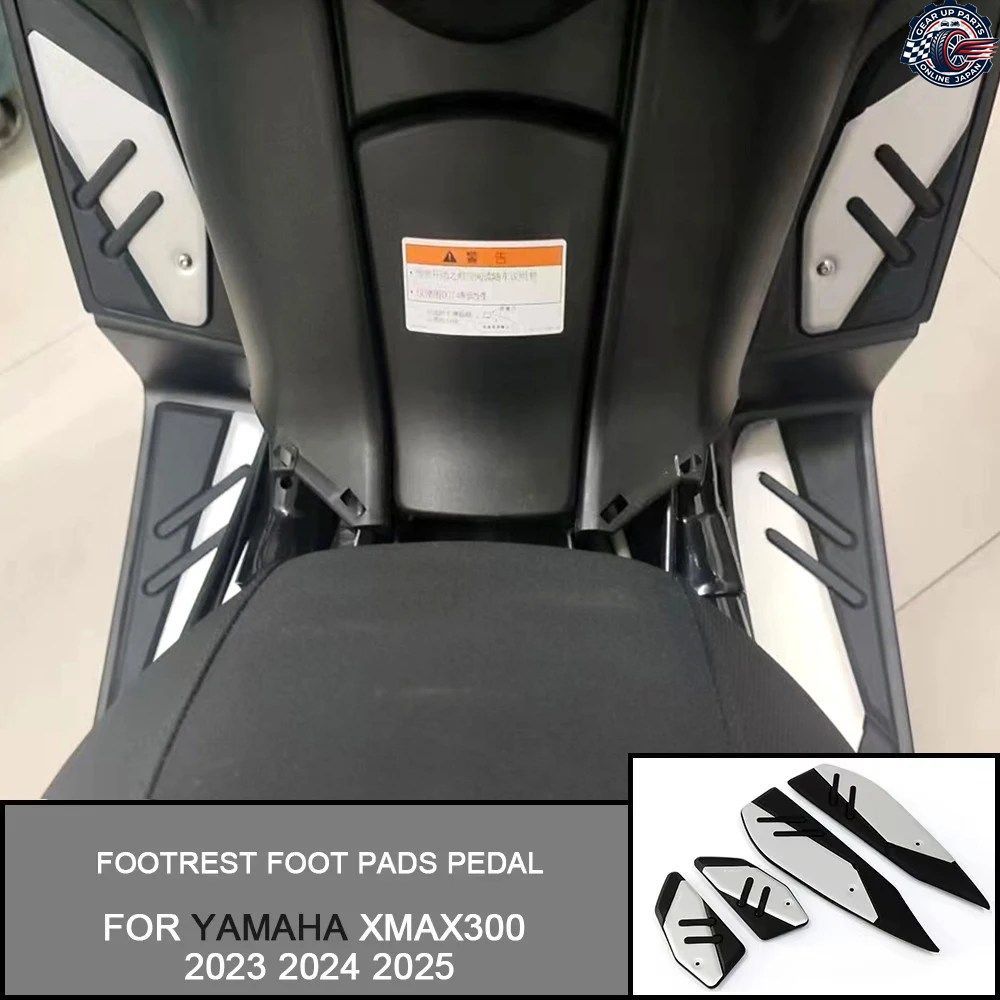 オートバイ用滑り止めフットペダル、フットペグパッド、ペダルレスト、フットペグ、フットレスト XMAX X-MAX300 2023 - 25