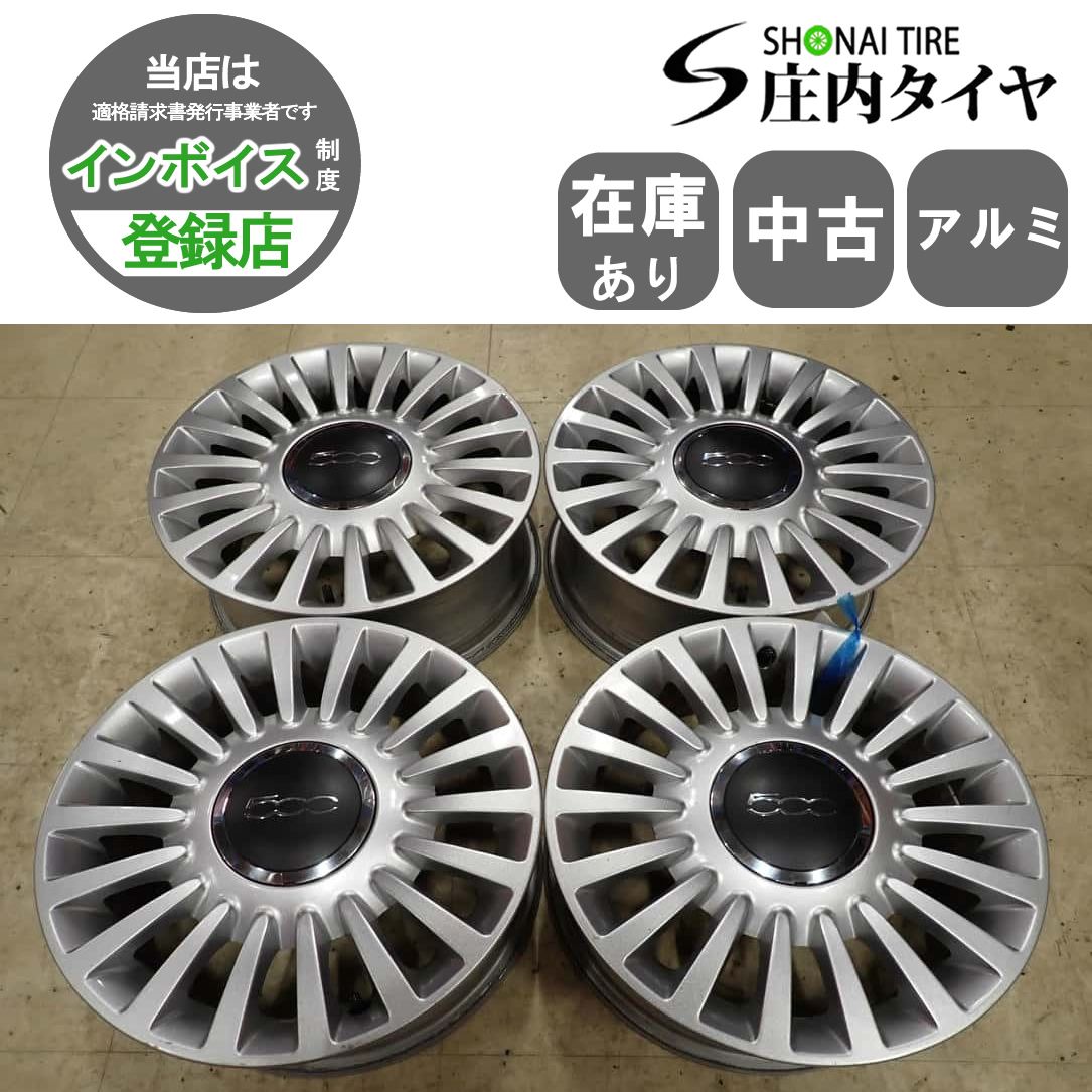 4本SET 会社宛 送料無料 15×6J FIAT フィアット500 純正 アルミ ホイール 4穴 PCD 98mm +35 ハブ径58mm 店頭交換OK 激安 特価！ NO,I3928