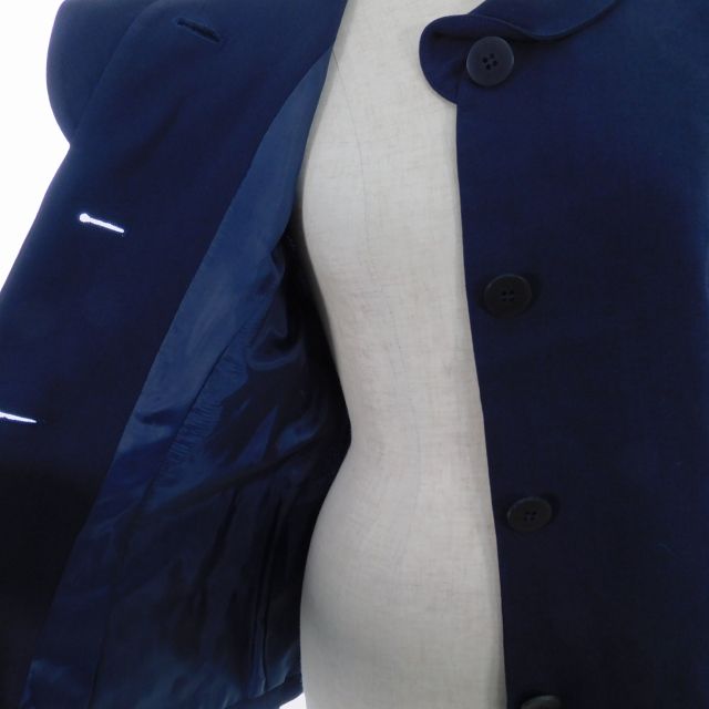 ハナエモリ HANAE MORI H.M.DAYS ジャケット 長袖 ラウンドカラー 薄手