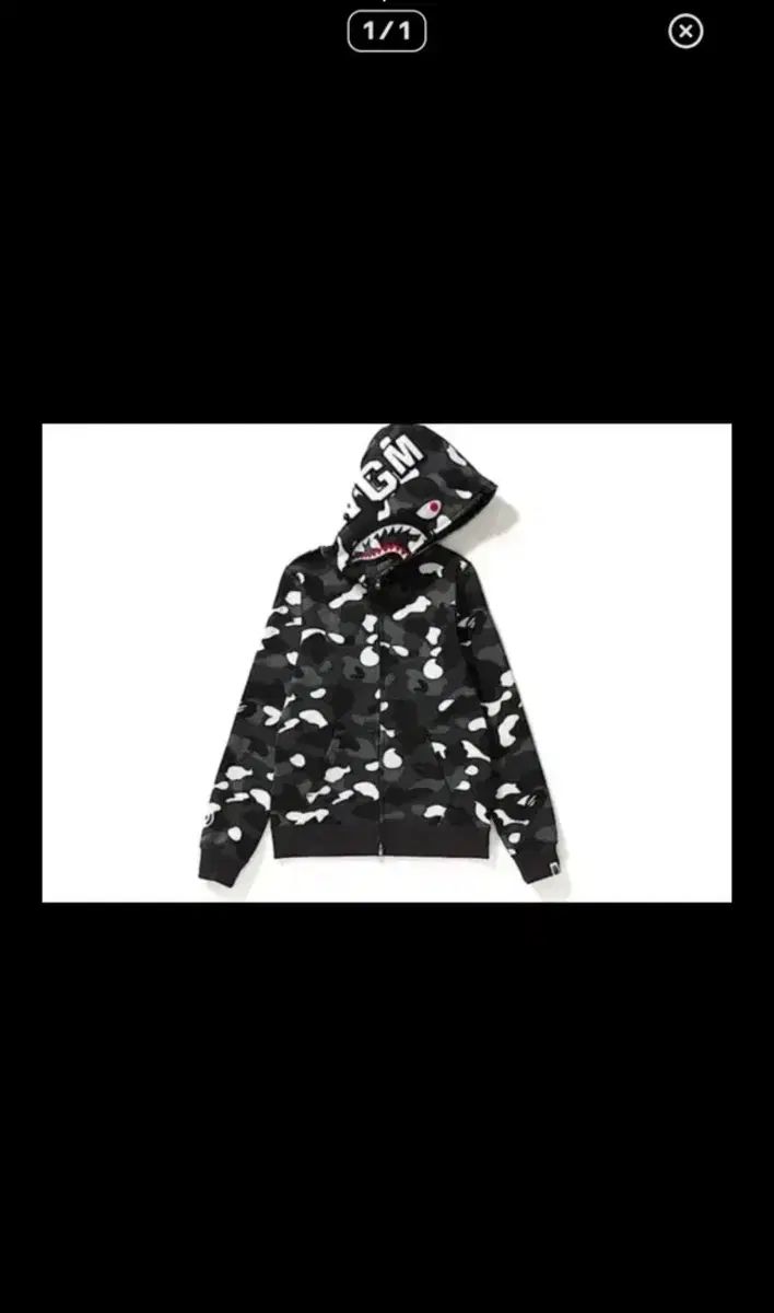 (M) A BATHING APE アベイシングエイプ 正規品 カモフラージュ シティ 夜光 シャーク フード ジップアップ