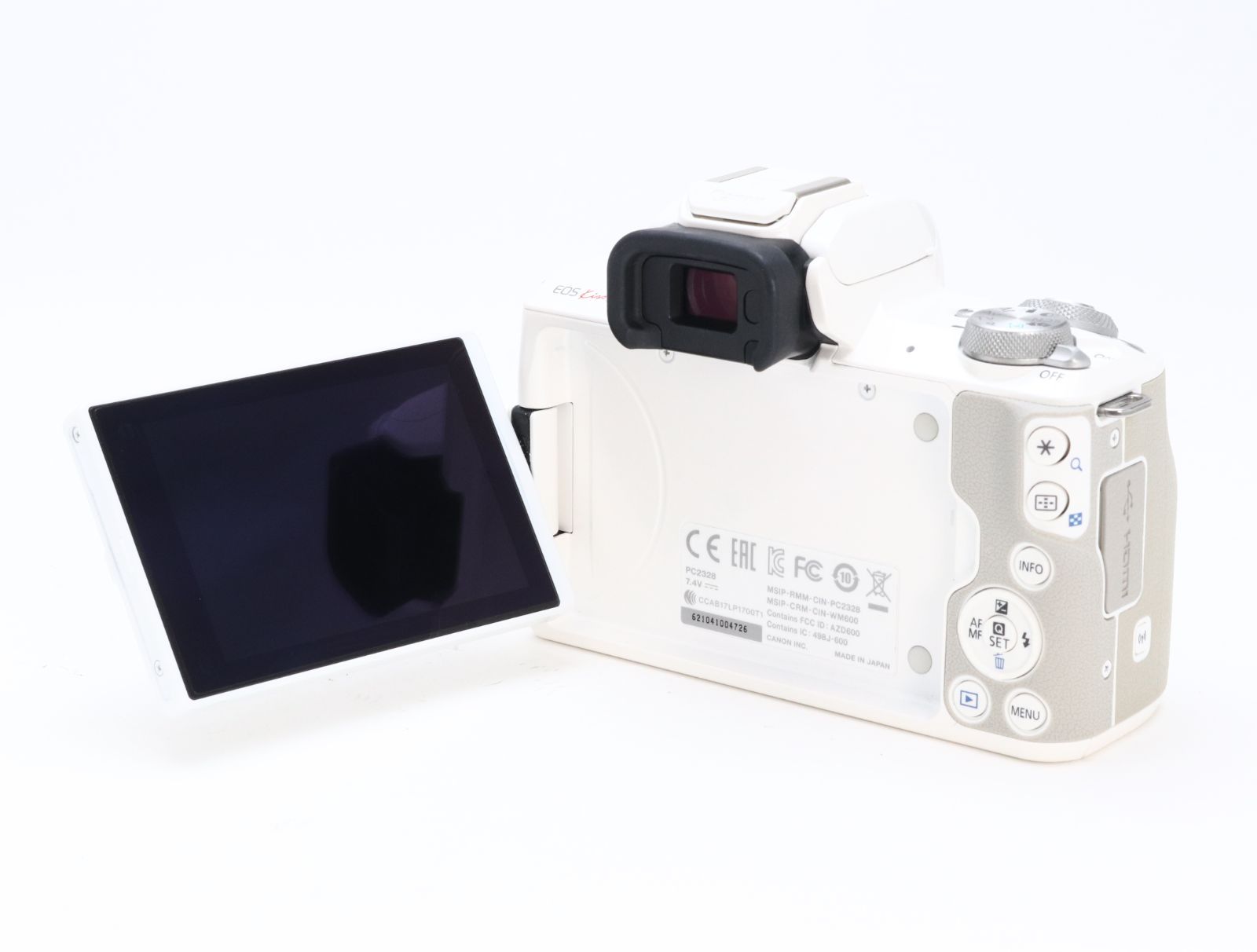 B+ (並品) Canon キヤノン EOS Kiss M ボディ ホワイト 初期不良返品