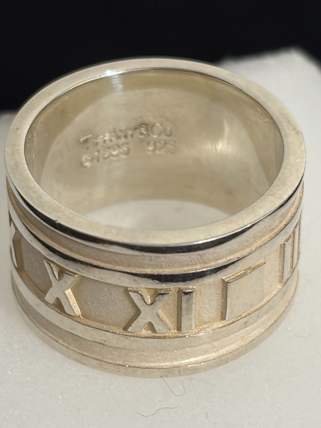 中古美品正規品　TIFFANY　ティファニー　アトラスワイドリングSV925