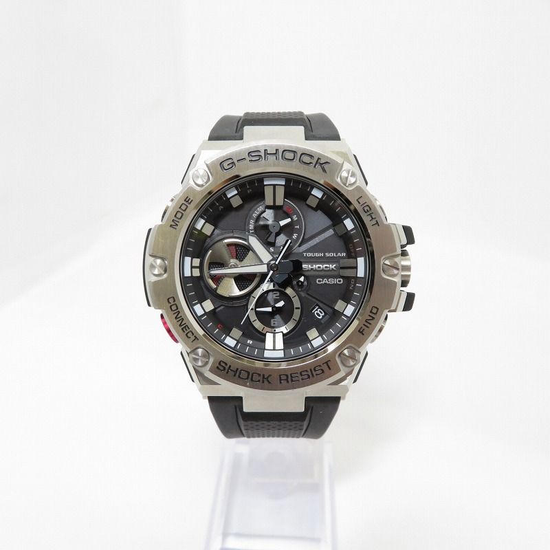【瀬戸大橋店】 中古 G-SHOCK | ジーショック 腕時計 アナログソーラー G-STEEL GST-B100-1AJF ブラック 【131】