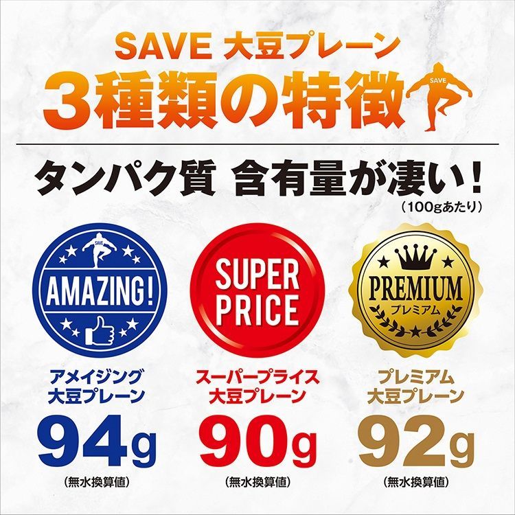 SAVE アメイジング 大豆プレーン ( 5kg ) ソイプロテイン 大豆
