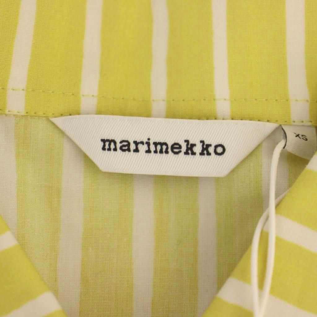 マリメッコ marimekko JOKAPOIKA シャツ 長袖 ストライプ柄 XS 黄 白