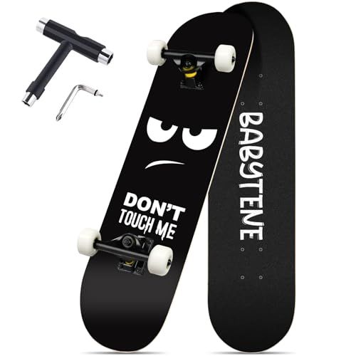 プロスケートボード 31インチ スケボー skateboard スケート スケボー 子供 大人 プロフェッショナル 初心者 コンプリート ABEC-11 95Aホイール 高精度 8 ティアデッキ 漫画 滑板 - スケボー と Tツール付きmn a8c5df53