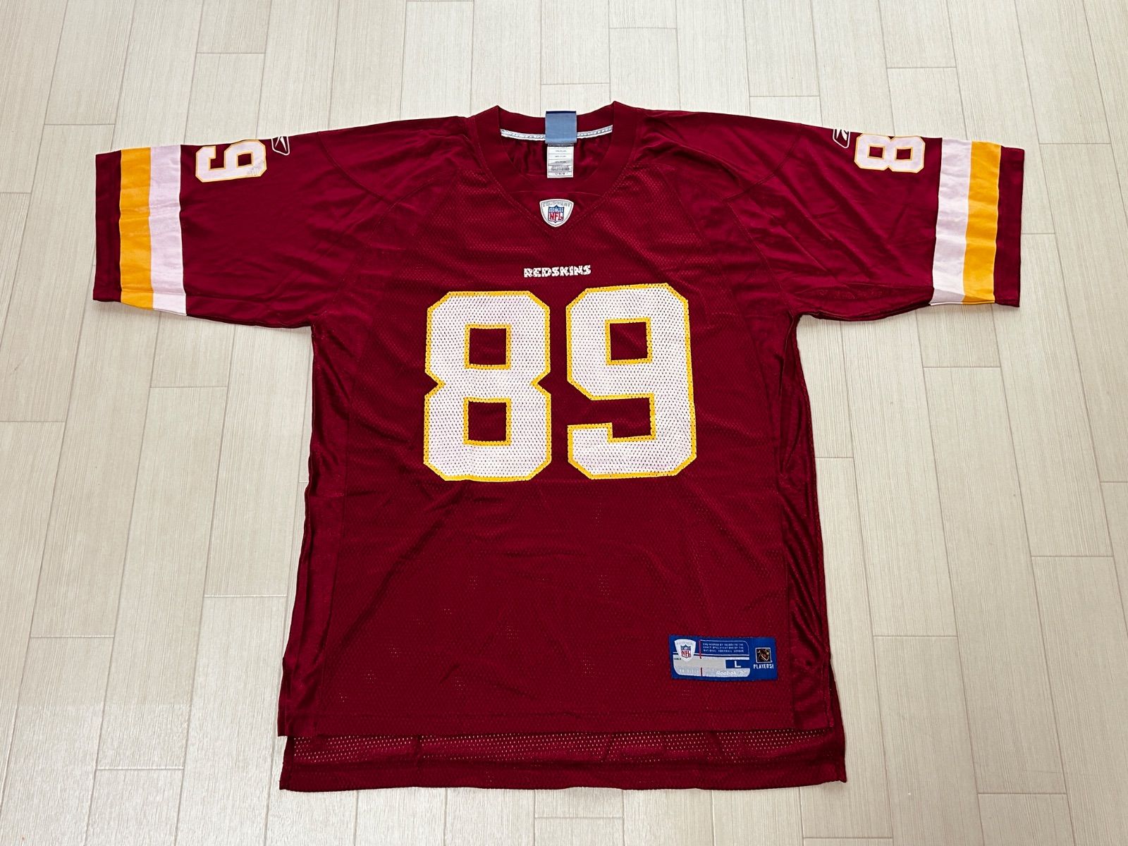 Reebok リーボック NFL レッドスキンズ REDSKINS ゲームシャツ サイズL #39【未使用保管品】M5045IKE【匿名配送】