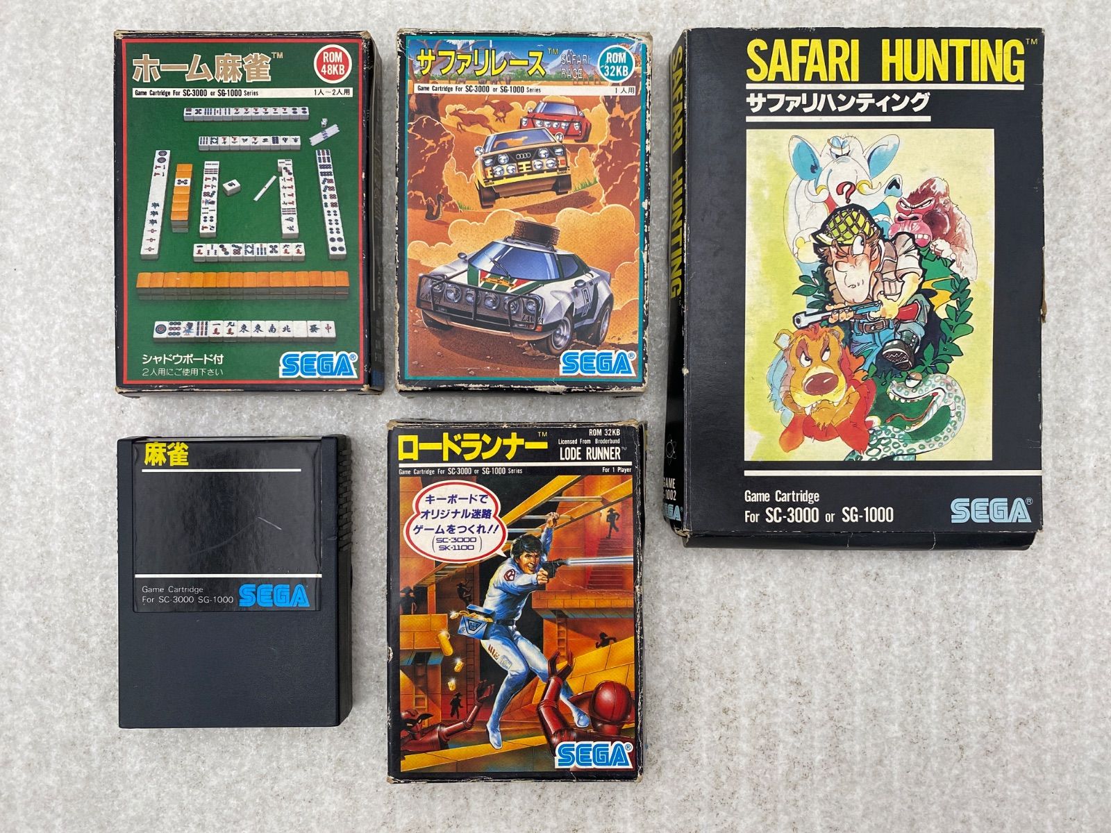 SEGA 　SC-3000・SG-1000　マークⅢ　ソフト　5点