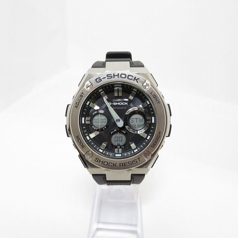 【瀬戸大橋店】 中古 G-SHOCK | ジーショック 腕時計 アナデジ電波ソーラー G-STEEL GST-W110-1AJF シルバー 【131】 19,800円