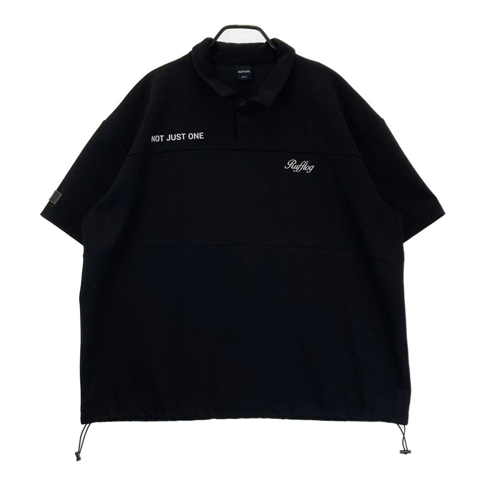 サイズ：XL RUFFLOG ラフロッグ 半袖ポロシャツ ブラック系 [240101696687] ゴルフウェア メンズ ストスト