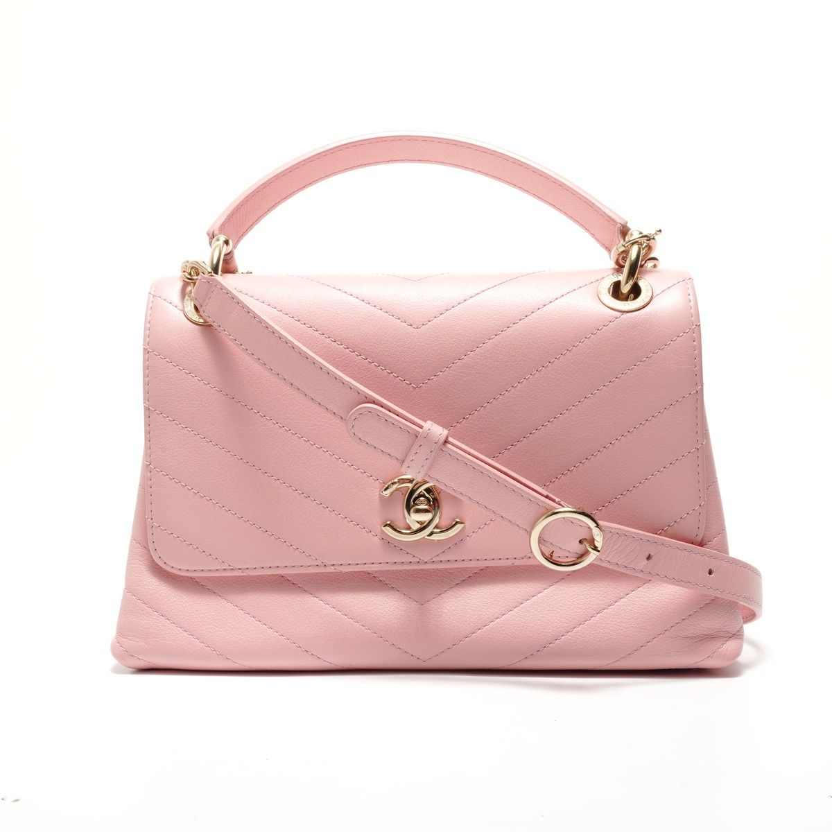 CHANEL シャネル ショルダーバッグ Ｖステッチ トップハンドル ２ＷＡＹ【中古】