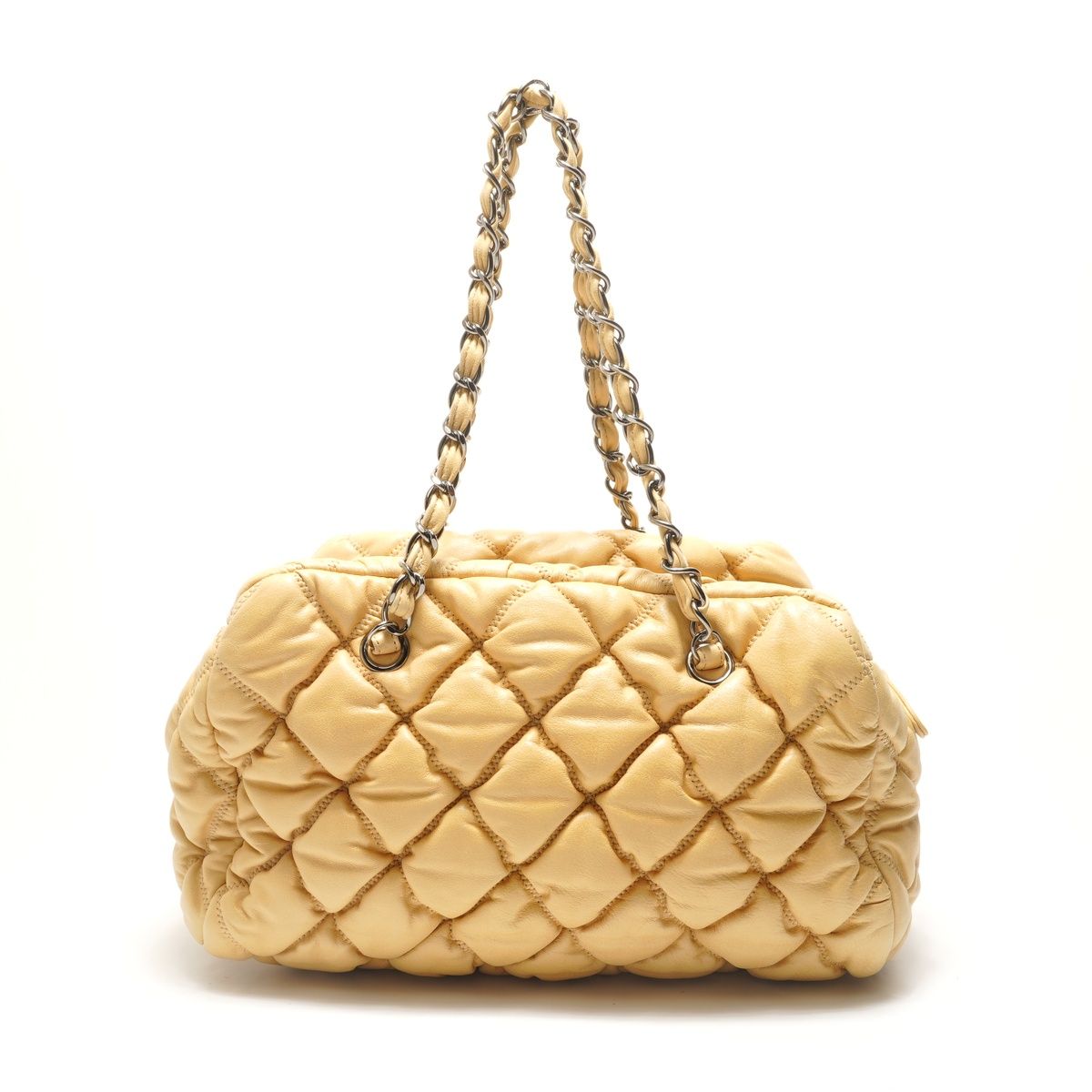 CHANEL シャネル ショルダーバッグ バブルキルト チェーンショルダー 