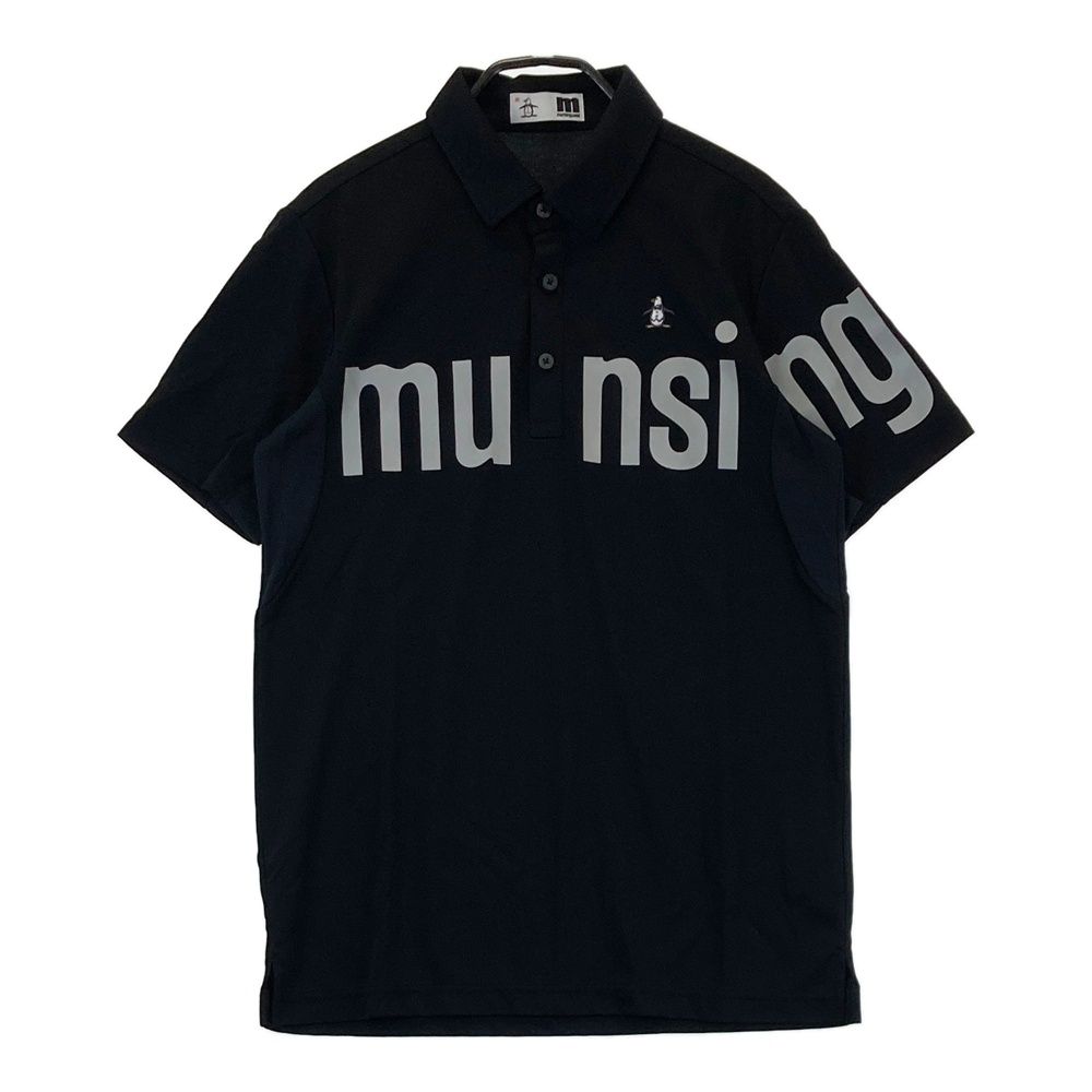 サイズ：M MUNSING WEAR マンシングウェア 半袖ポロシャツ ブラック系