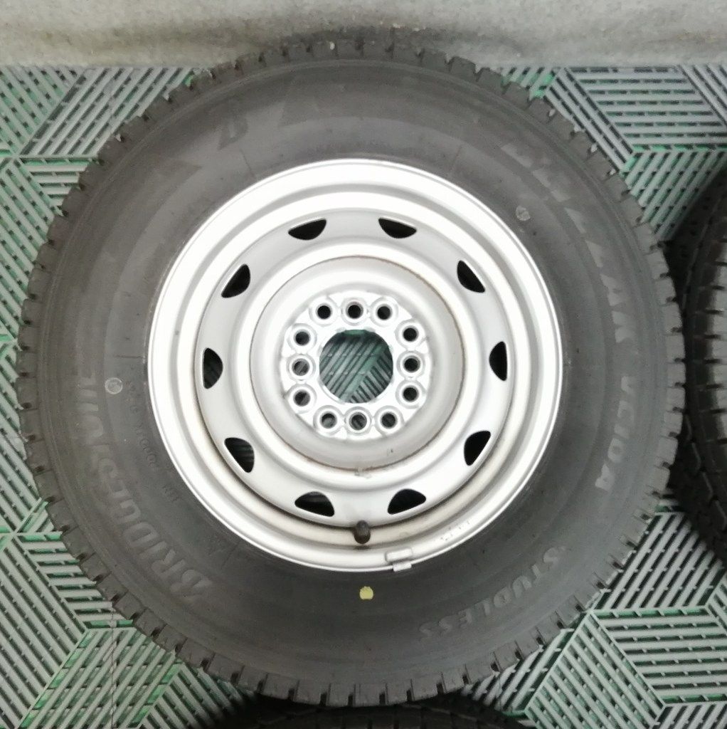 社外鉄ホイールスタッドレスタイヤ付 4本セット 13x5.00B 165/80R13 90