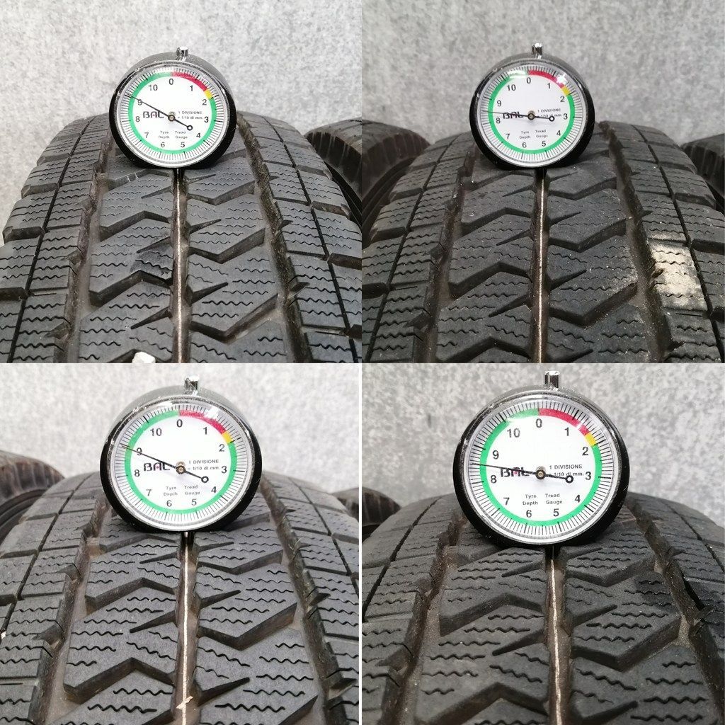 社外鉄ホイールスタッドレスタイヤ付 4本セット 13x5.00B 165/80R13 90