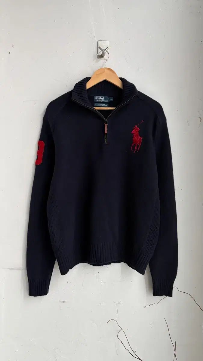 ポロ ラルフローレン ビックポニー チーフキーパー ハーフジップアップ ニット