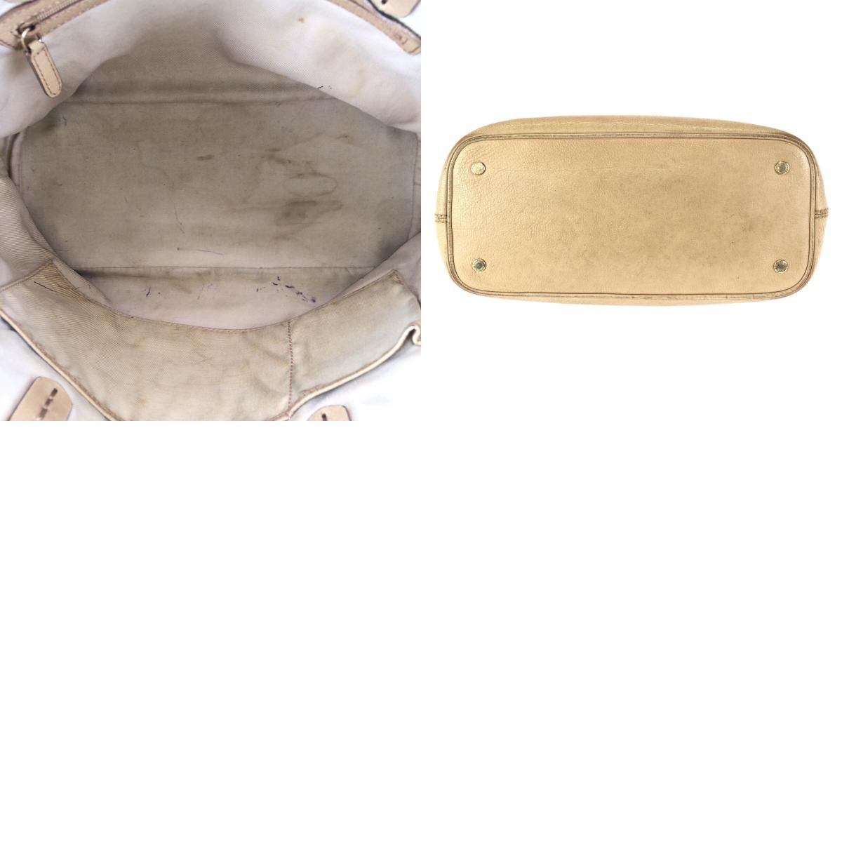 BVLGARI ブルガリ コレツィオーネ ベージュ ゴールド金具 レザー 33264 