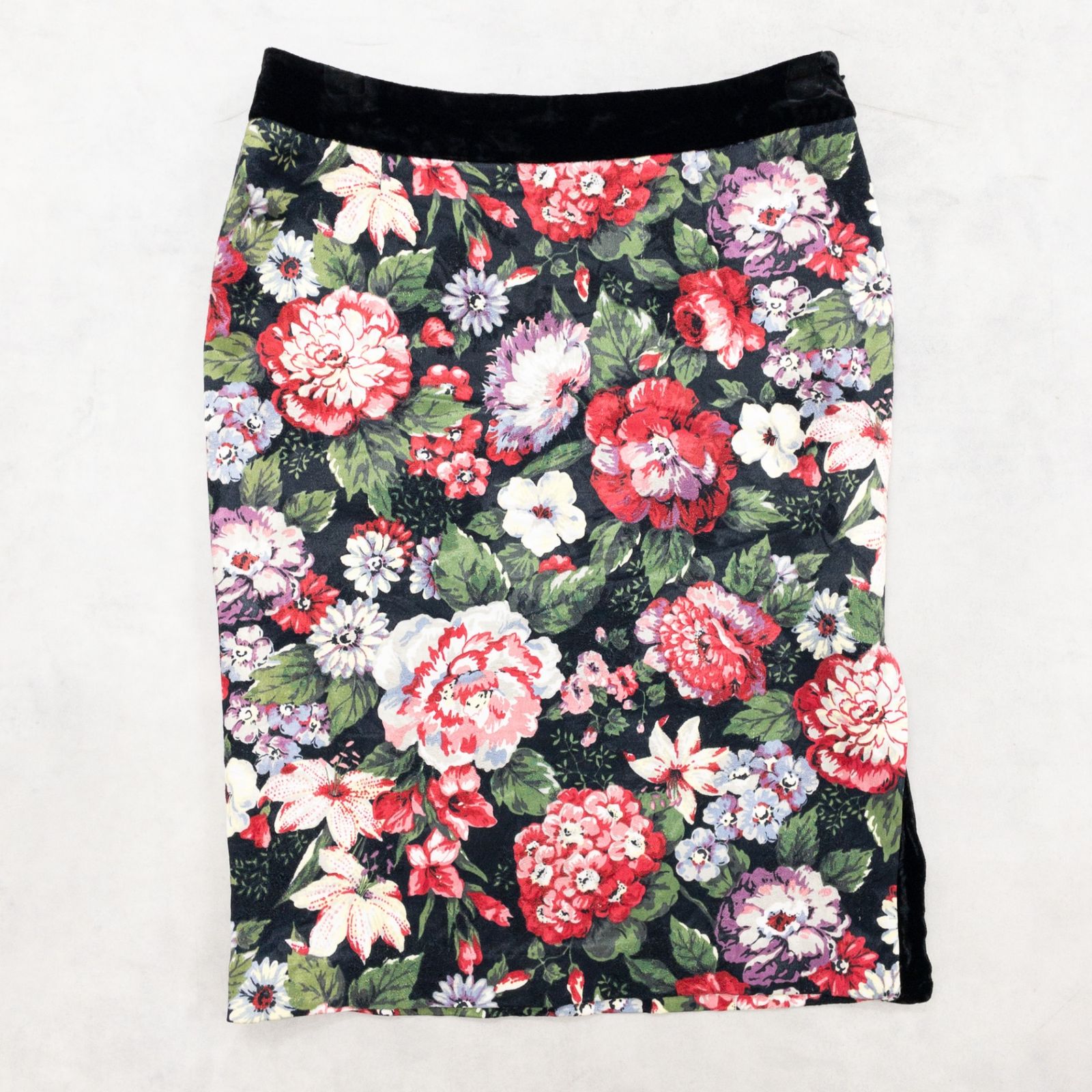 DOLCE＆GABBANA ドルチェアンドガッバーナ スカート 花柄 フラワー ブラック レディース 36 b01237