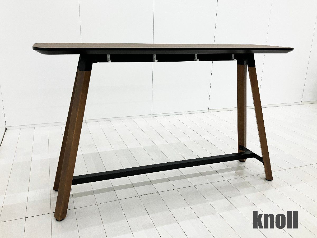Knoll /ノール ■Rockwell Tall Table /ロックウェル トールテーブル■ラスティックウォルナット × ジェットブラック