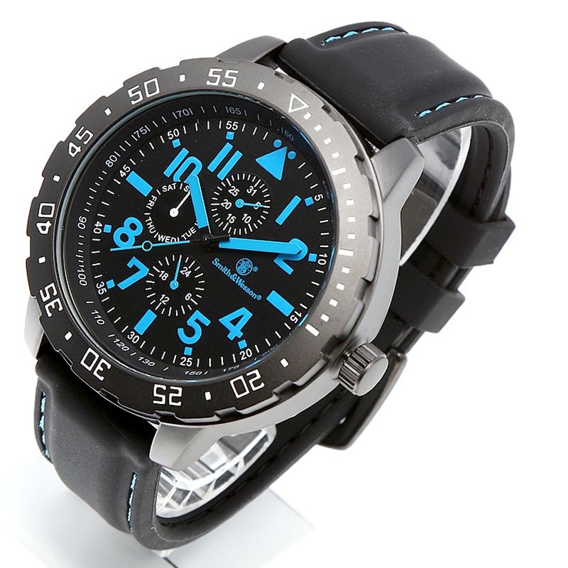 [Smith＆Wesson(スミス＆ウェッソン)] CALIBRATOR WATCH(キャリブレーター ウォッチ) ブラック×ブルー