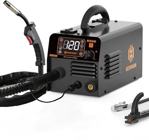 ジャンク品ワイヤー出せないHVM200 半自動溶接機 100V 120A 1台3役 ノンガスMIG被覆アークLIFT TIGに対応 液晶表示 インバーター搭載 小型 軽量 家庭用 初心者向け 簡単な修理 家具・雑貨のDIYに大活躍 日本語取扱説明書付き