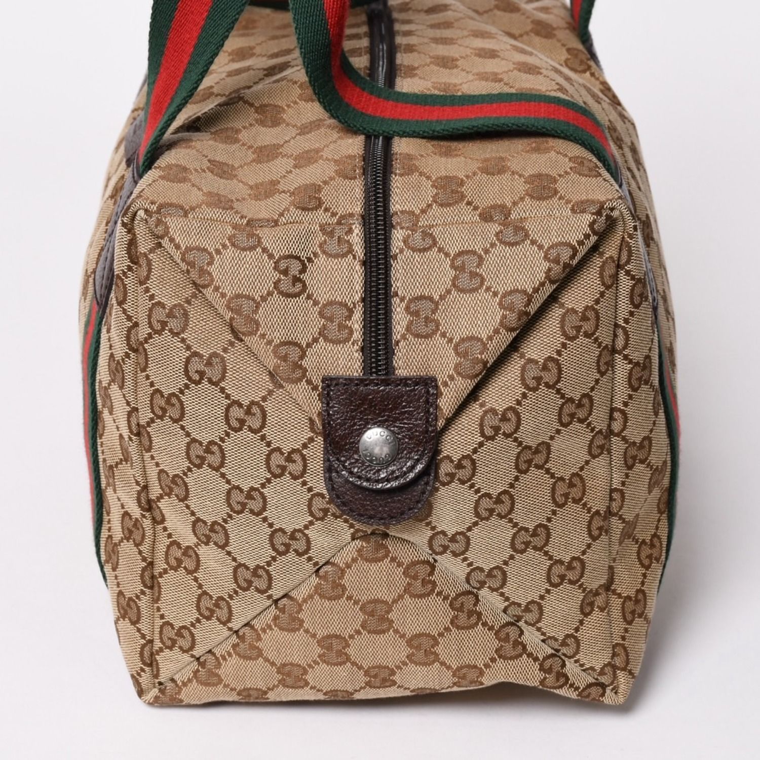 極美品 GUCCI グッチ GGキャンバスシェリーラインボストンバッグ 