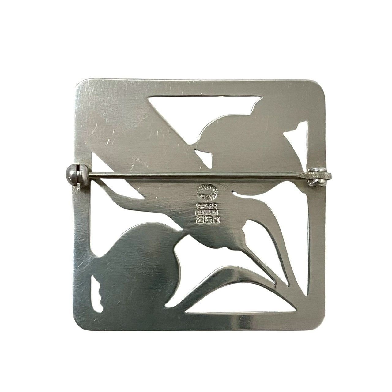 U【GEORG JENSEN】250 麦と小鳥 ブローチ SV925 SILVER/シルバー 総
