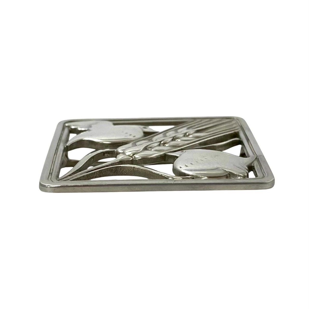 U【GEORG JENSEN】250 麦と小鳥 ブローチ SV925 SILVER/シルバー 総