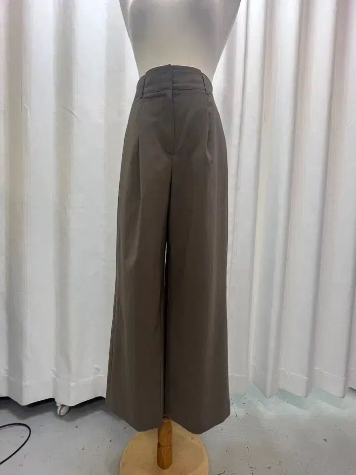 23年 TIME タイム ワイド 밴딩 パンツ スラックス カーキブラウン 新品服級