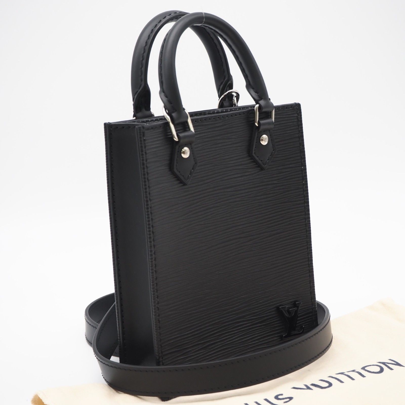 ★3日以内返品可★ 極美品 LOUIS VUITTON ルイ・ヴィトン エピ プティットサックプラ M69441 2wayショルダーバッグ ブラック グレインレザー レディース