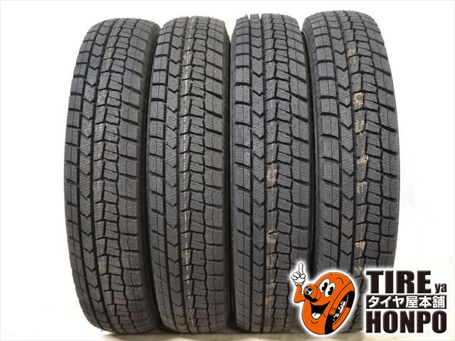 【中古 冬用】4本セット 155/80R13 79Q ダンロップ ウインターマックス WM02 スタッドレスタイヤ 中古タイヤ