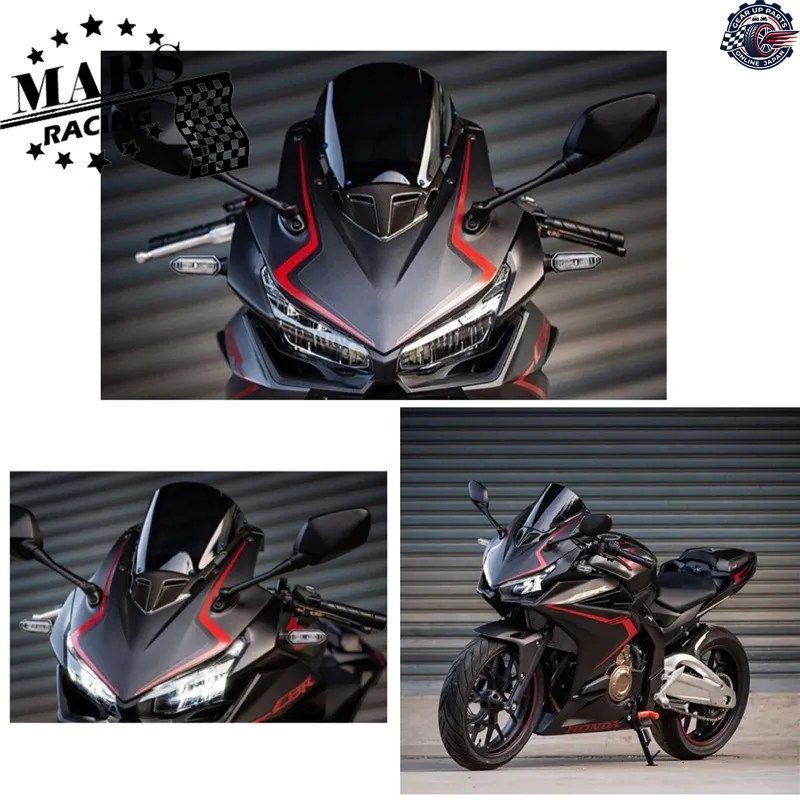 モーターサイクルスポーツレーシングダブルバブルウインドシールドウインドスクリーンディフレクターHONDA CBR500R CBR500R 2019 - 21 2023