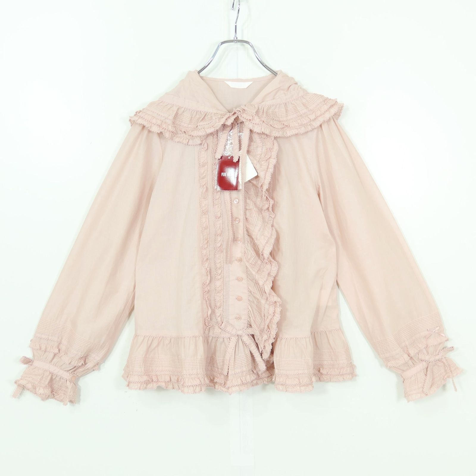 タグ付き・極美品】ピンクハウス☆ピコフリル使い ローンブラウス