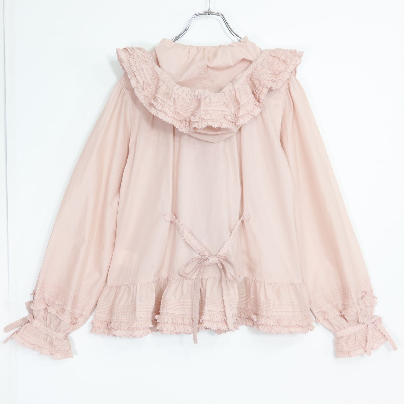 タグ付き・極美品】ピンクハウス☆ピコフリル使い ローンブラウス