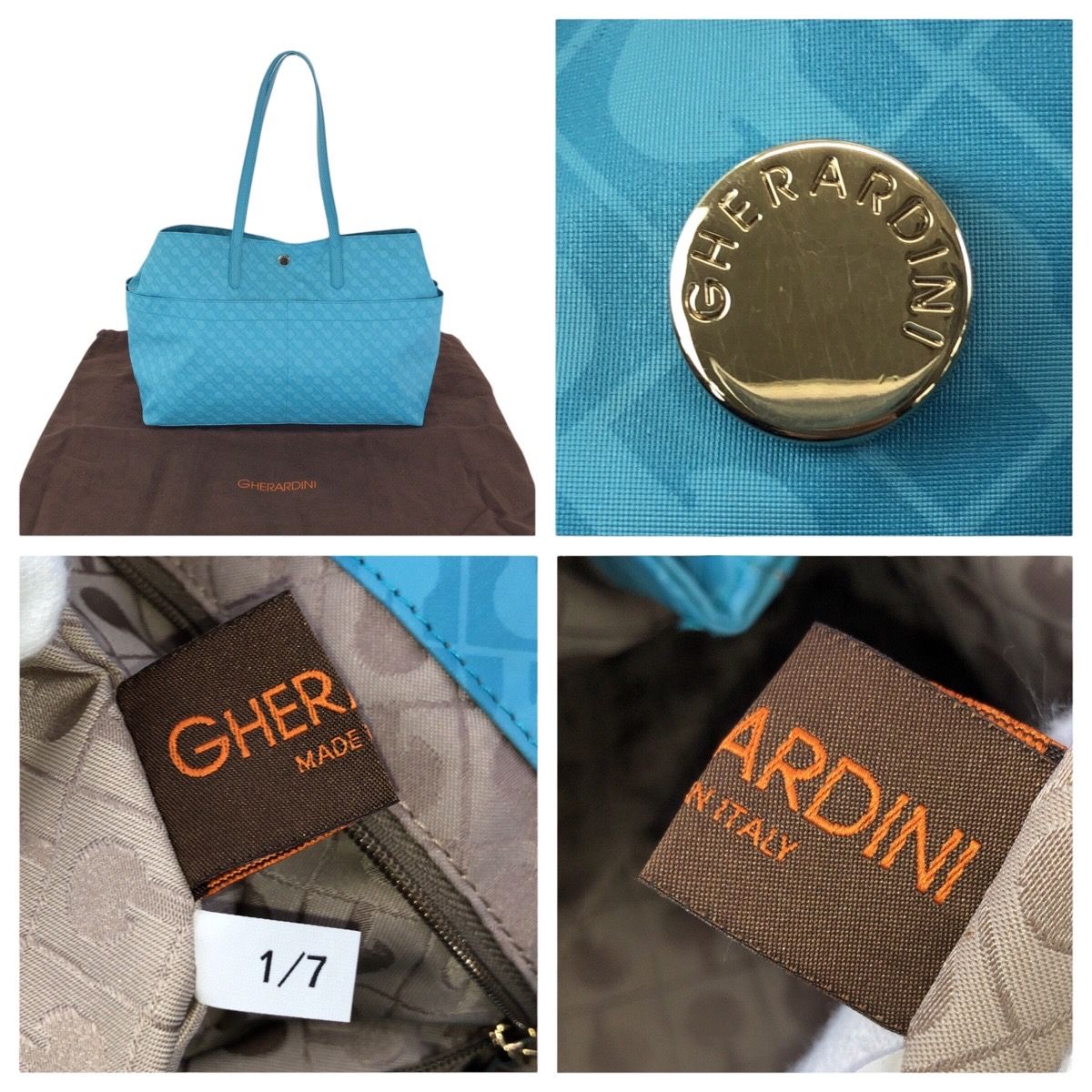 超美品 GHERARDINI ゲラルディーニ ソフティ ライトブルー ゴールド 
