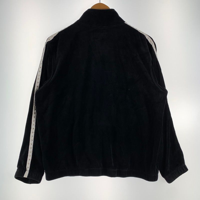 【なふた☆】Supreme 黒 ベロアジップアップジャケット XL 中古品】 SUPREME シュプリーム STUDDED VELOUR TRACK JACKET スタッズ