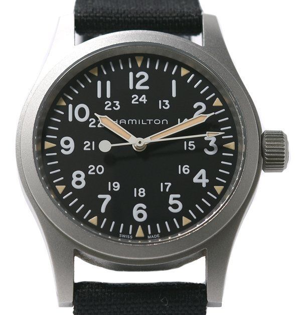 美品 HAMILTON ハミルトン カーキ フィールド Mechanical メカニカル