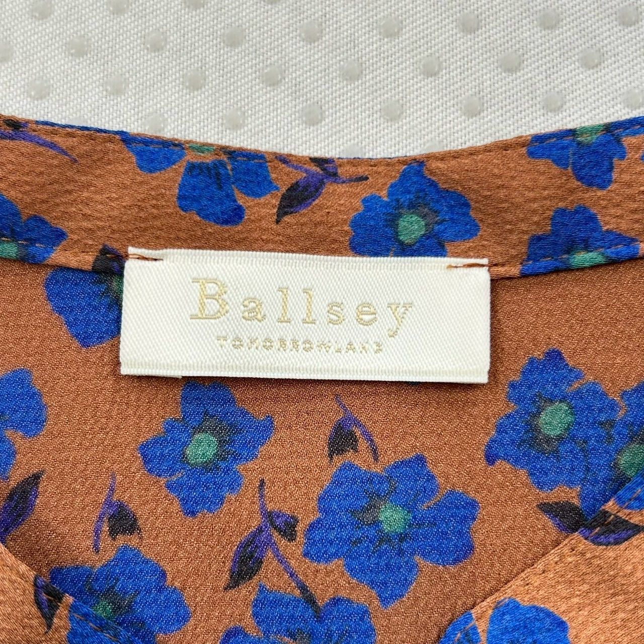 Ballsey ボールジィ スピアワートフラワープリントフレアスリーブ
