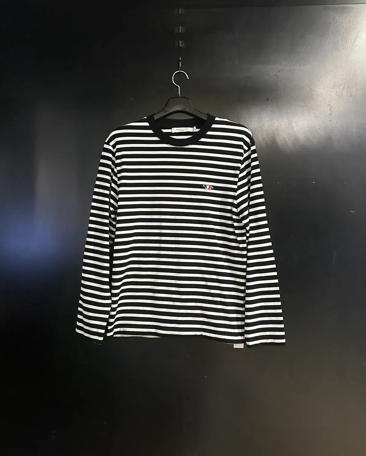 メゾンキツネ ストライプ ロングスリーブ Tシャツ