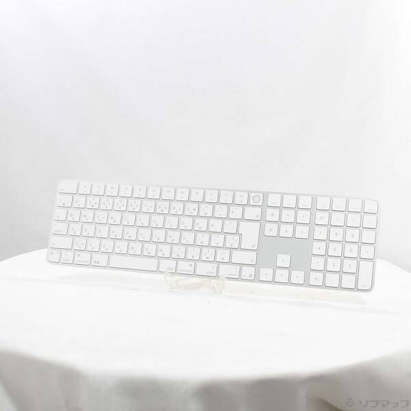 ソフマップ 〔中古品〕 Appleシリコン搭載Macモデル用 Touch ID搭載 Magic Keyboard (テンキー付き) 日本語 ホワイトキー MXK73J／A【377】