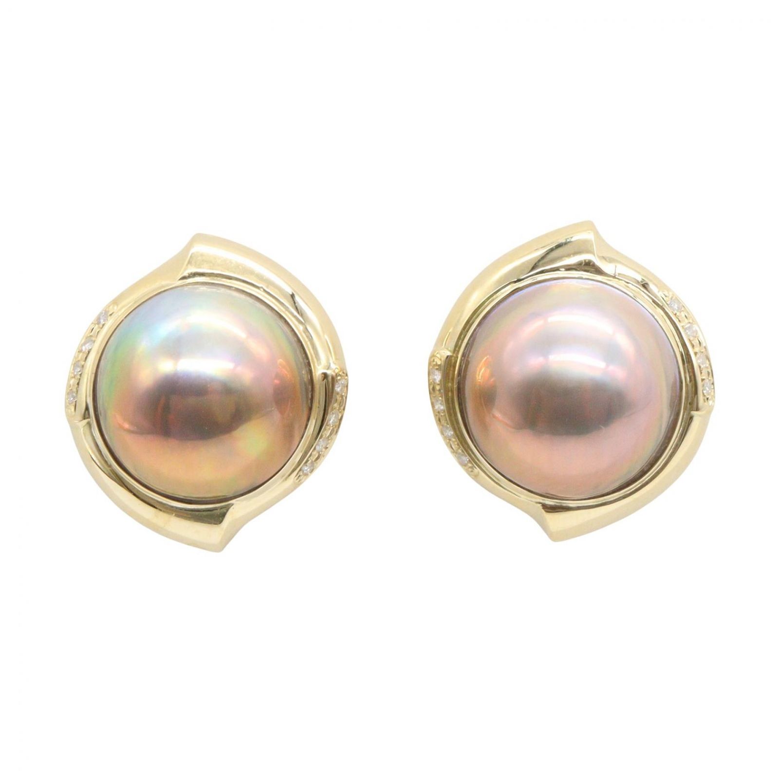 ジュエリー JEWELRY イヤリング マベパール ダイヤモンド イヤリング ﾏﾍﾞﾊﾟｰﾙ 16.1g K18（イエローゴールド） ダイヤモンド イヤリング レディース Used A
