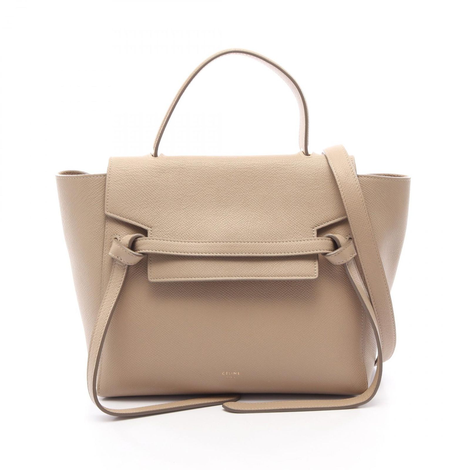 セリーヌ CELINE ハンドバッグ BELT BAG MICRO ベルトバッグ マイクロ 2WAY 189153 ベージュ レザー ベルトバッグ マイクロ レディース Used B