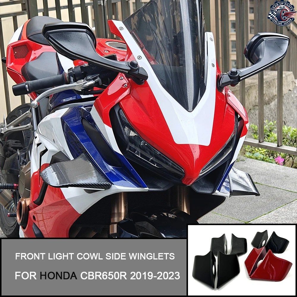 HONDA CBR650R 2019-2020 - 23 モーターサイクル ウィング フェアリング フロント エアロダイナミック スポイラー ウィングレット ダイナミ