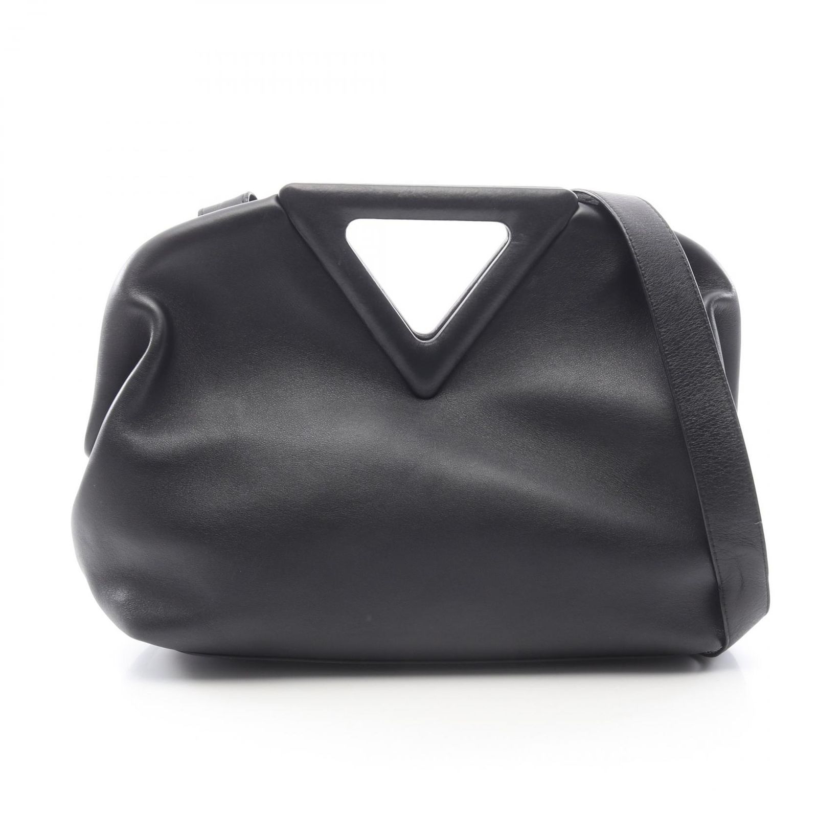 ボッテガヴェネタ BOTTEGA VENETA ショルダーバッグ ポイント ミディアム 2WAY 652446 ブラック レザー ミディアム ポイント レディース Used A