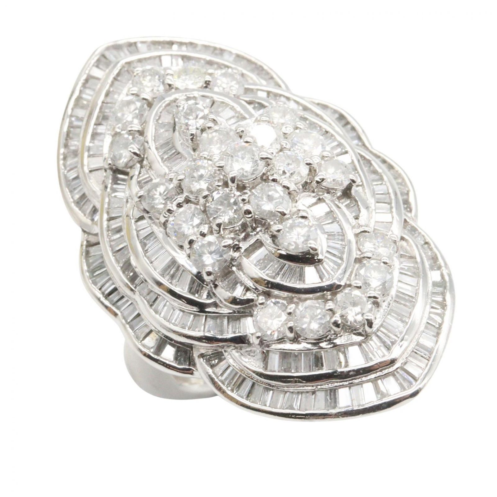 ジュエリー JEWELRY リング・指輪 ダイヤモンド リング ﾀﾞｲﾔ 25.0g #13.5 Pt900プラチナ ダイヤモンド リング レディース Used A