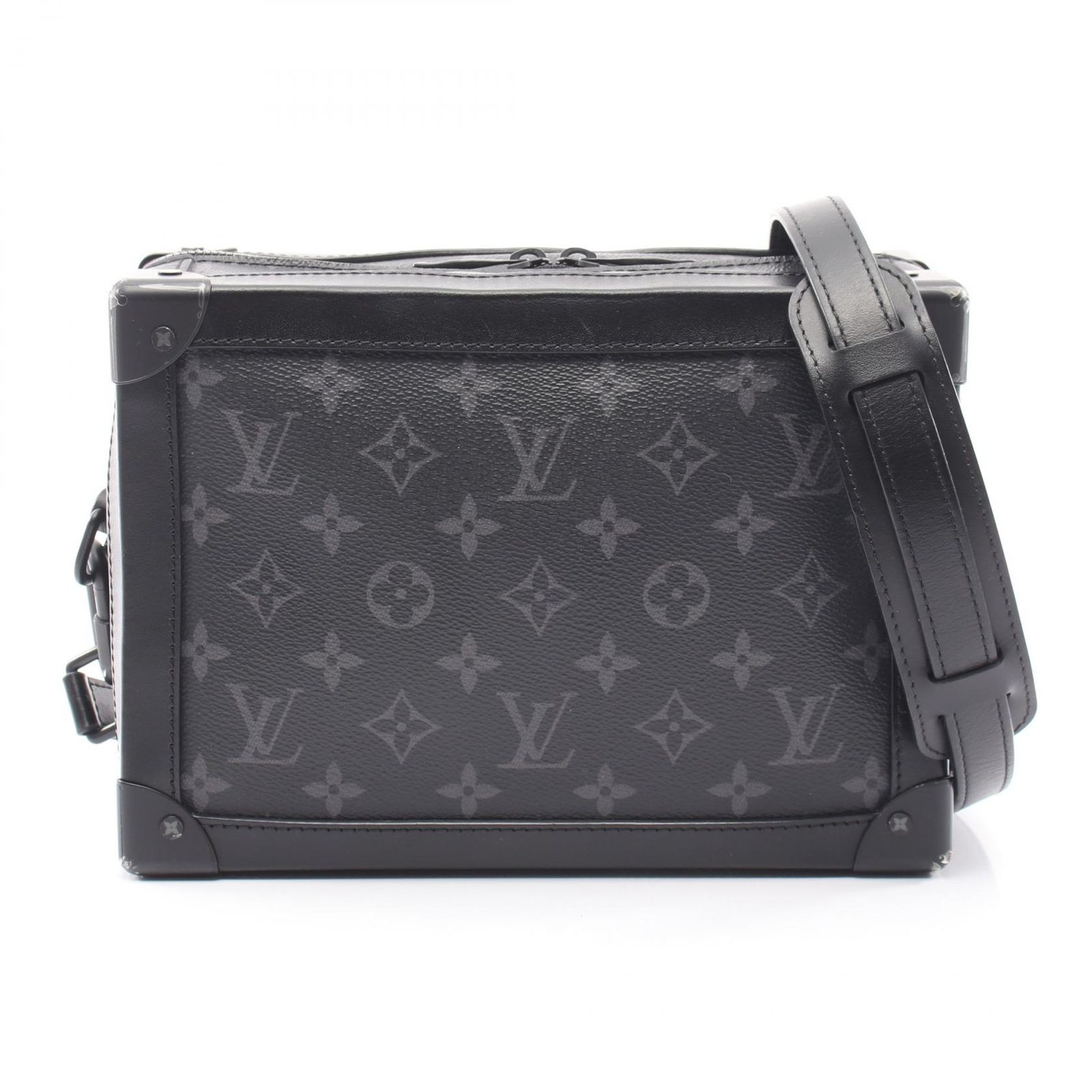 ルイ・ヴィトン LOUIS VUITTON ショルダーバッグ ソフトトランク モノグラムエクリプス ノワール M44730 PVCコーティングキャンバス レザー ソフトトランク メンズ