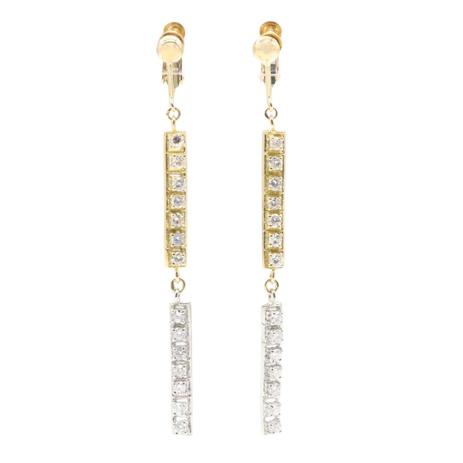 ジュエリー JEWELRY イヤリング イヤリング K18/K18WG 5.1g K18（イエローゴールド） K18WG（ホワイトゴールド） イヤリング レディース Used A