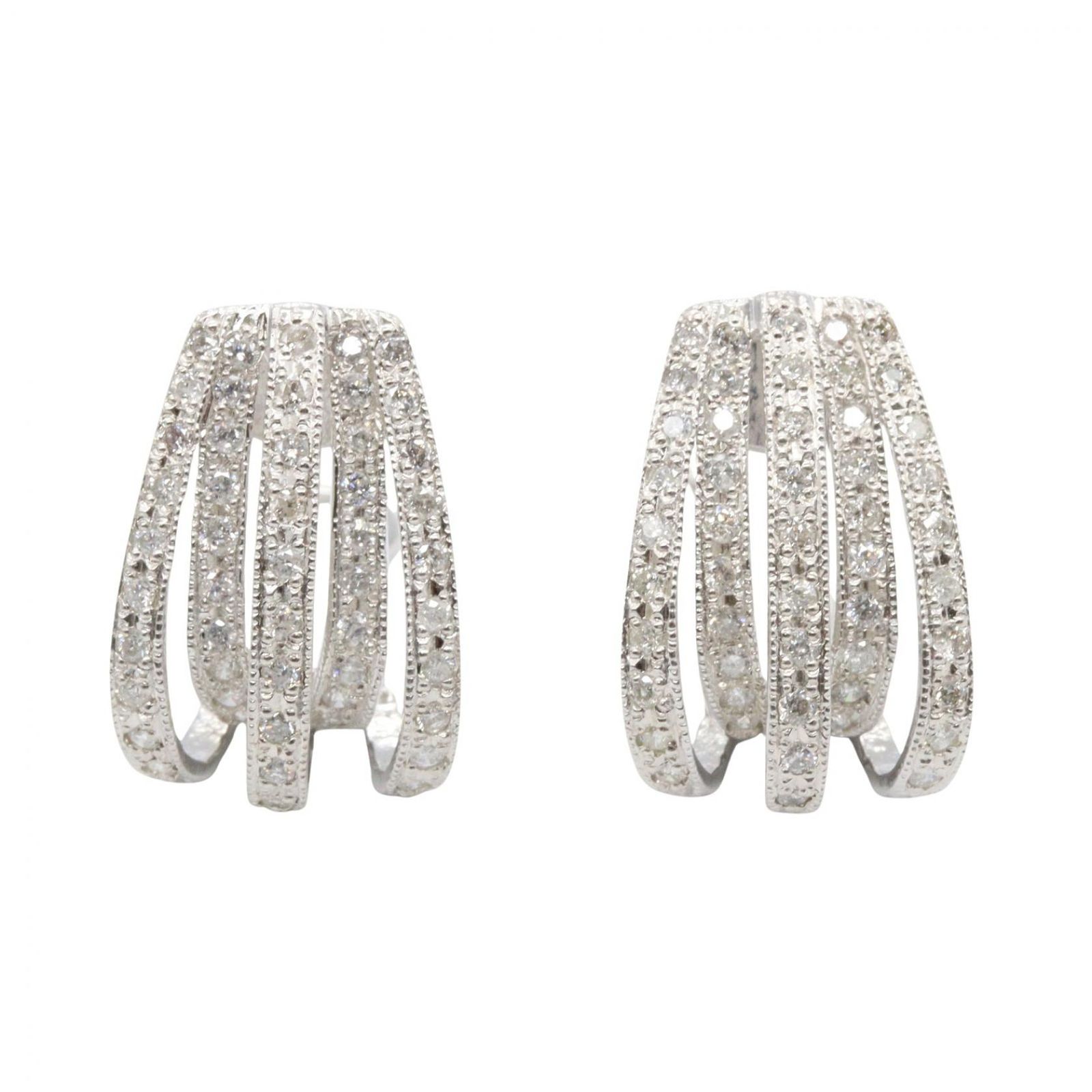 ジュエリー JEWELRY ピアス ダイヤピアス ﾀﾞｲﾔ 6.6g K18WG（ホワイトゴールド） ダイヤモンド ダイヤピアス レディース Used A