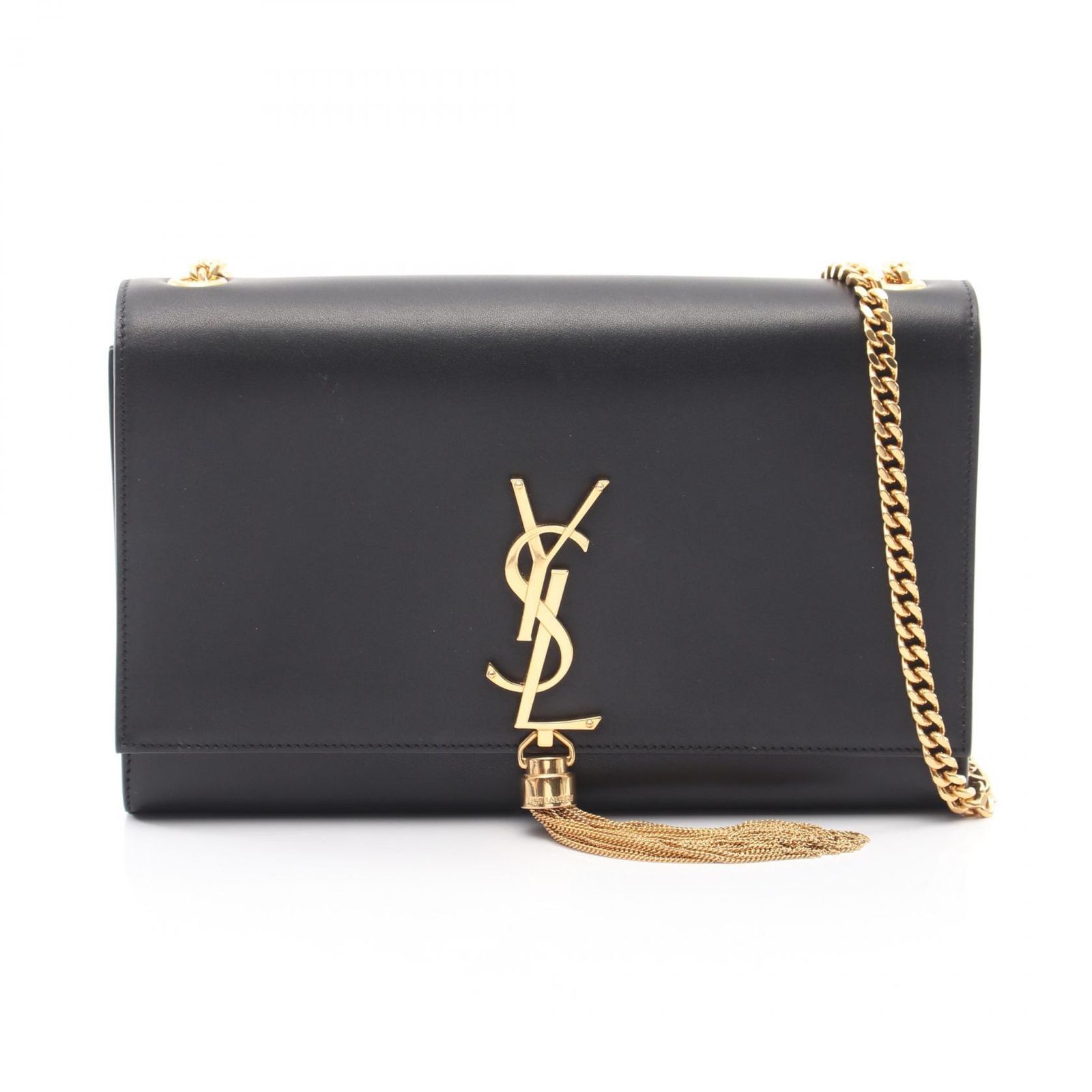 サンローランパリ SAINT LAURENT PARIS ショルダーバッグ ケイト モノグラム 354119 ブラック レザー ケイト タッセル ミディアム レディース Used A
