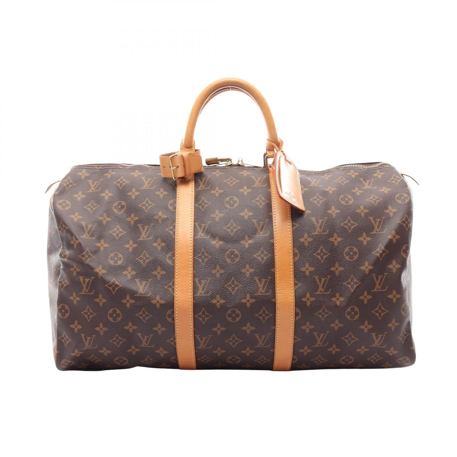 ルイ・ヴィトン LOUIS VUITTON ボストンバッグ キーポル50 M41426 PVCコーティングキャンバス レザー キーポル50 ユニセックス Used B